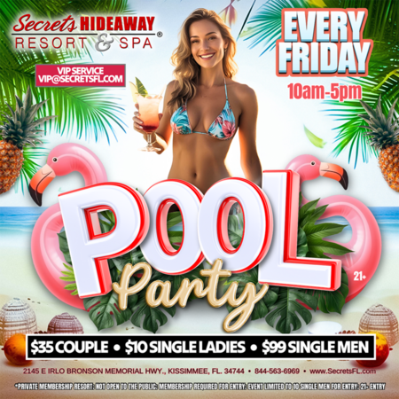 Pool Party 10am-5pm - Swingers Society