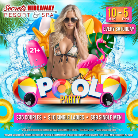 Pool Party 10am - 5pm - Lusty Lovers™ Valentine
